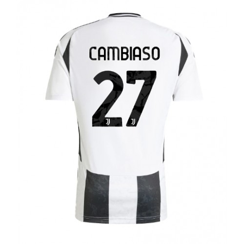 Fotballdrakt Herre Juventus Andrea Cambiaso #27 Hjemmedrakt 2024-25 Kortermet